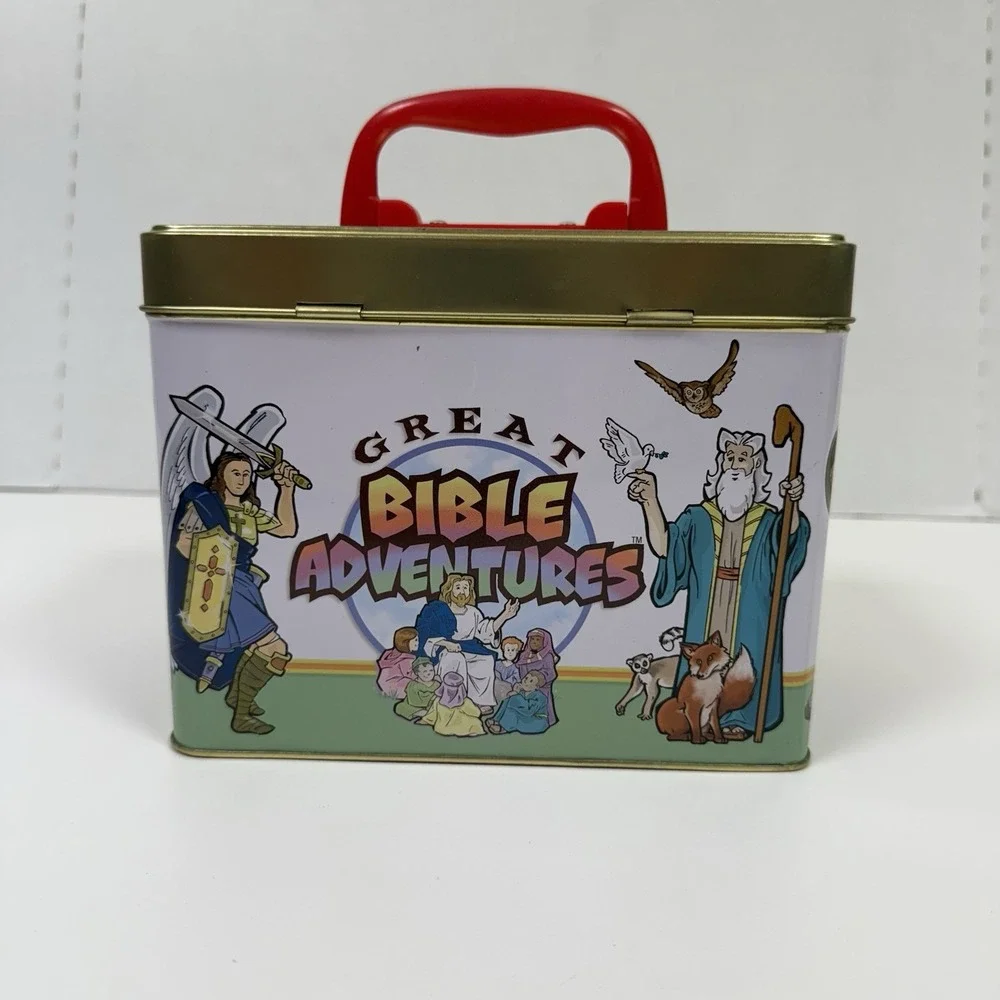 Great‎ Bible Adventures Tin Case Box Full Of Cards Heroes Angels Sunday School